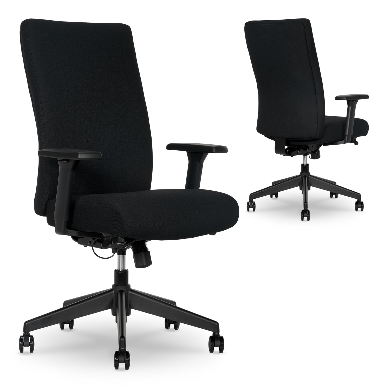 Serta Commercial Eco-2000 High-Back Ergonomic Fabric Chair, Black - Image 4