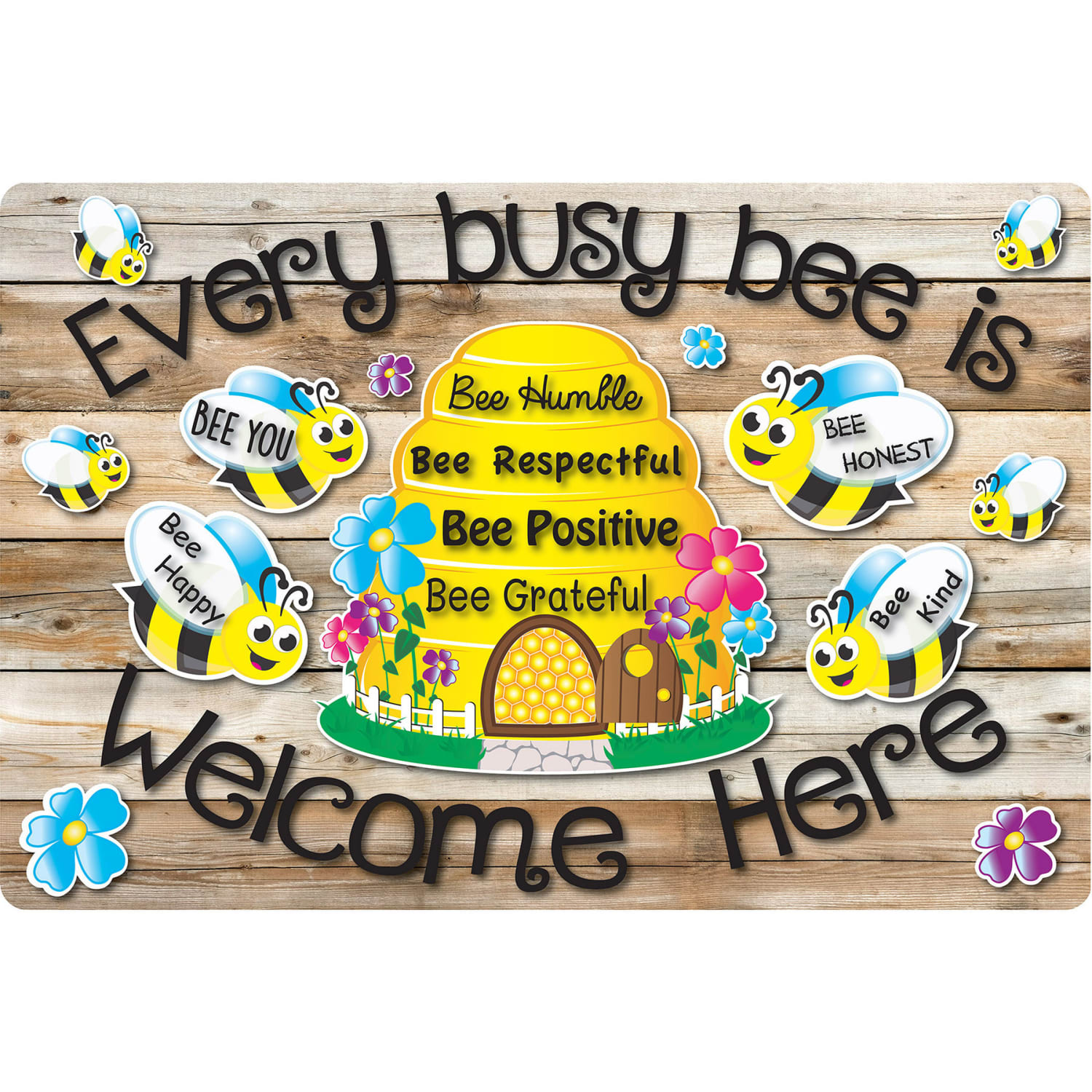 Ashley Smart Poly Welcome Mat With Slip Resistant Backing, 15.5in x 23.5in, Bee Hive Theme Values, Pack Of 2 - Image 3