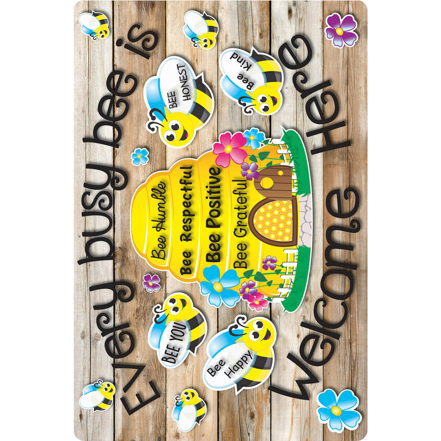 Ashley Smart Poly Welcome Mat With Slip Resistant Backing, 15.5in x 23.5in, Bee Hive Theme Values, Pack Of 2 - Image 4