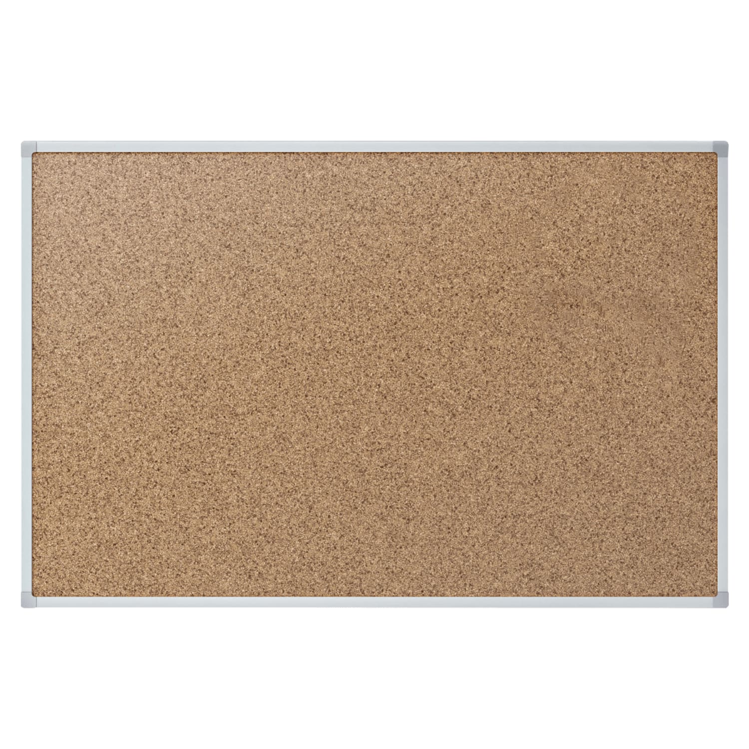 Quartet Economy Cork Bulletin Board, 36in x 24in, Aluminum Frame With Oak Finish