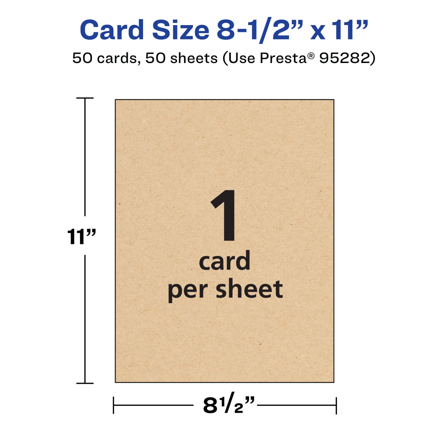 Avery Printable Cards, 95282-KMC50, Rectangle, 8.5in x 11in, Kraft Brown, Pack Of 50 - Image 6
