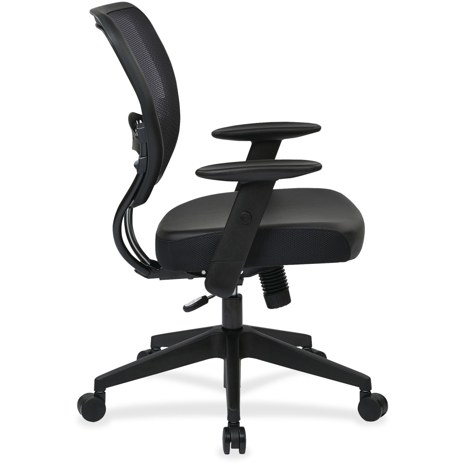 Office Star Space Seating Bonded Leather MidBack Chair Black PopularChairscom Office Star Space Seating Bonded Leather Mid Back Chair Black PopularChairscom