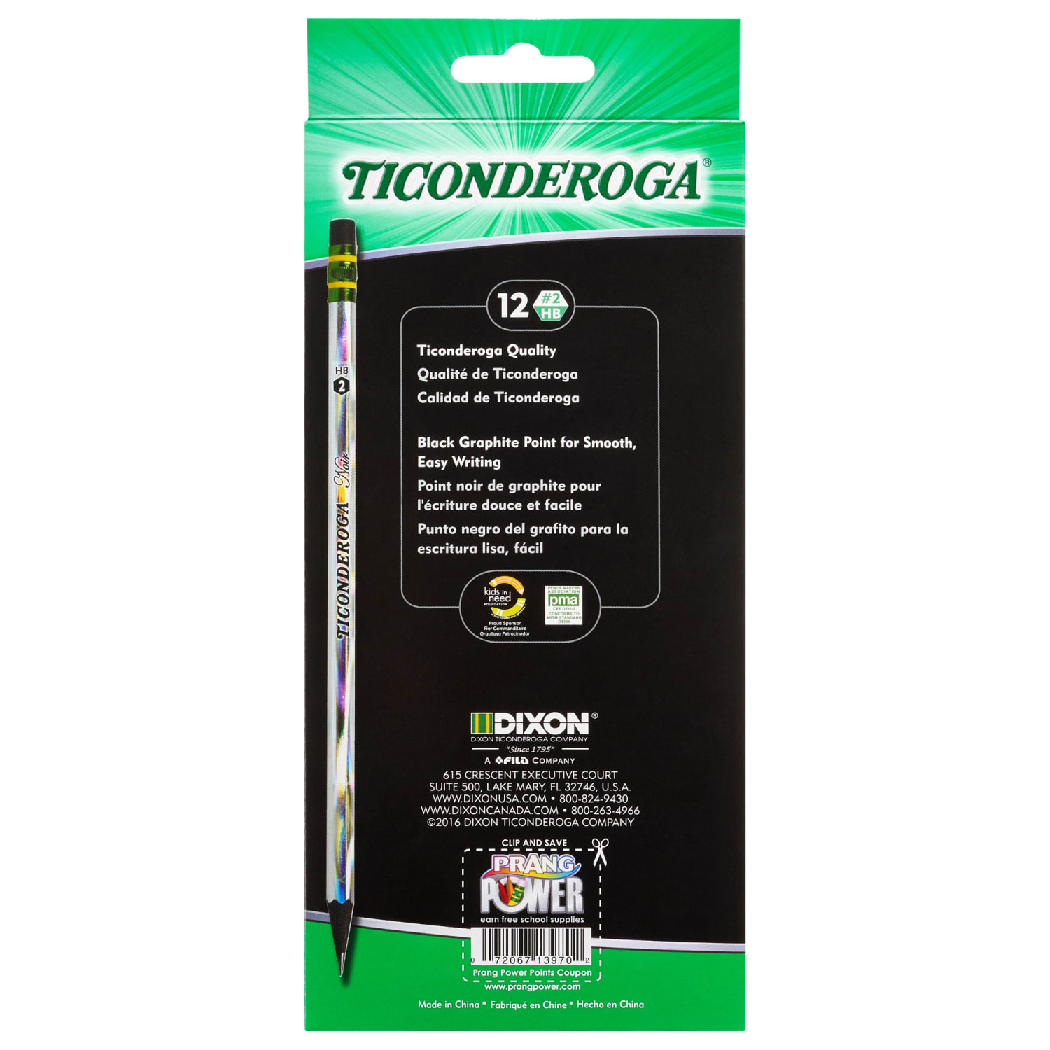 Ticonderoga Noir Pencils, #2 Soft, Holographic Foil On Black Wood, 12 Pencils Per Pack, Set Of 3 Packs - Image 5