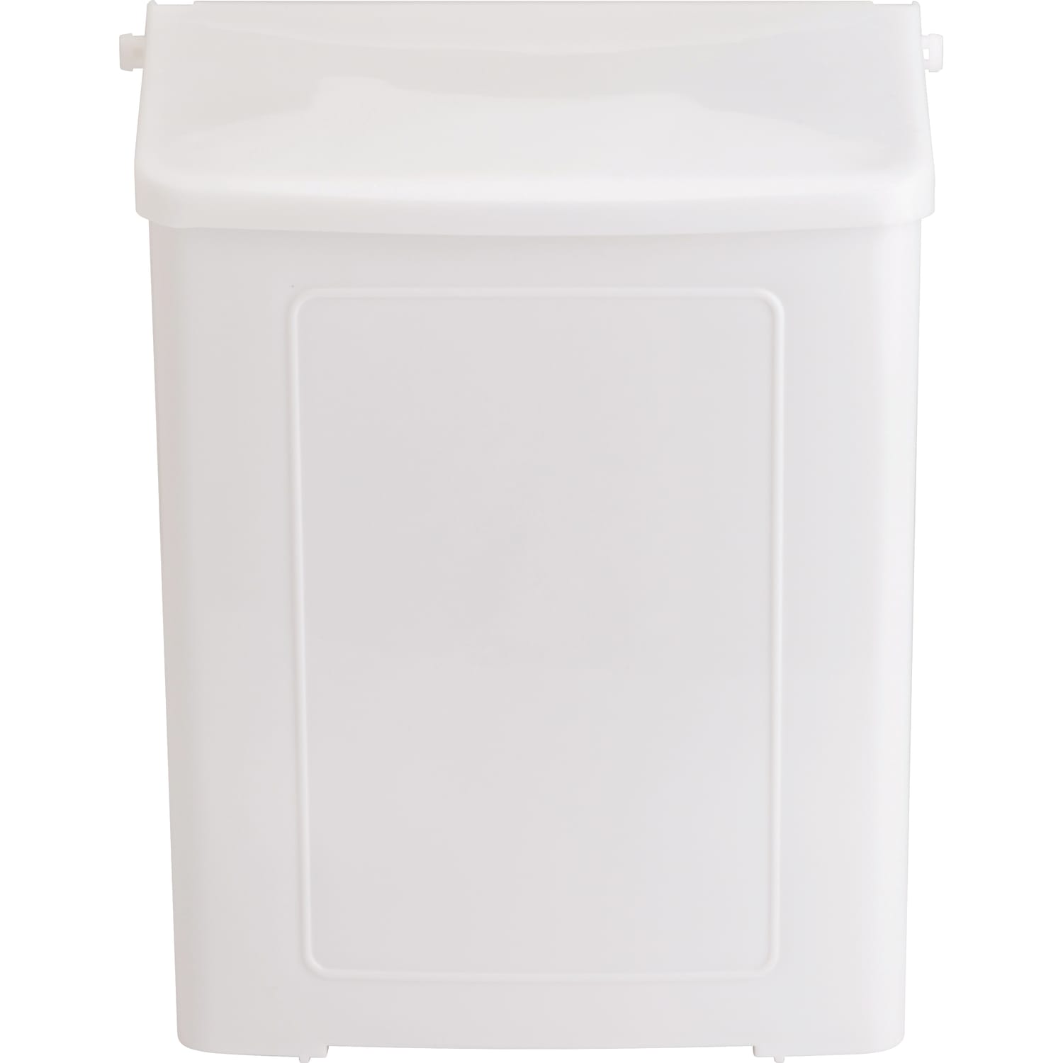 Impact Safe-Use Wall Mountable Sanitary Napkin Receptacle, 10-5/8inH, 9inW x 4-5/8inD, White - Image 5