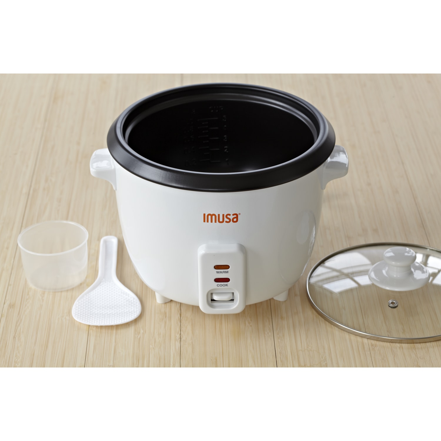 IMUSA Electric Non-Stick Rice Cooker, White - Image 3