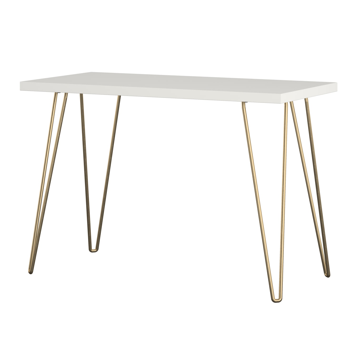 Ameriwood Home Owen 40inW Writing Desk, White/Gold - Image 3
