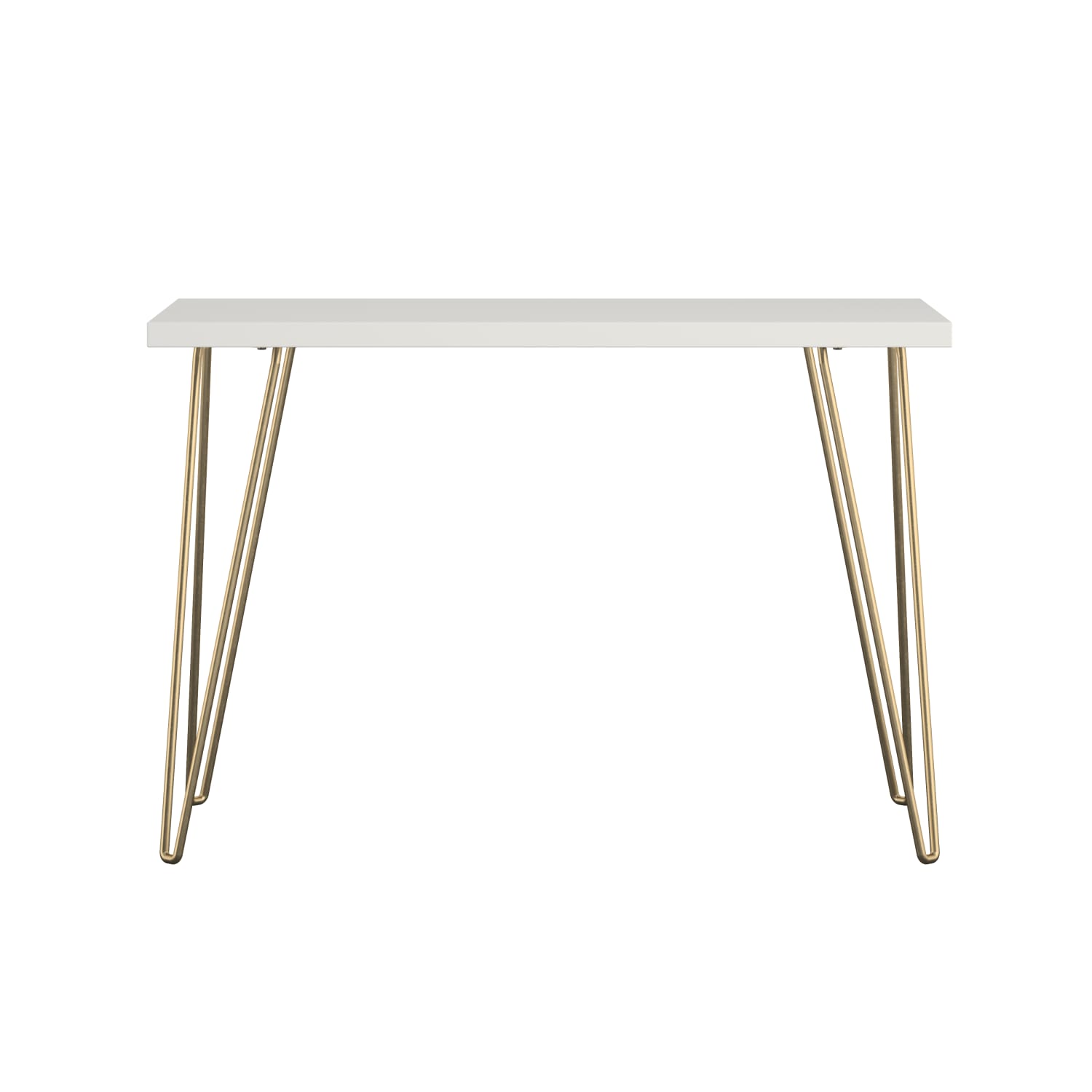 Ameriwood Home Owen 40inW Writing Desk, White/Gold - Image 4