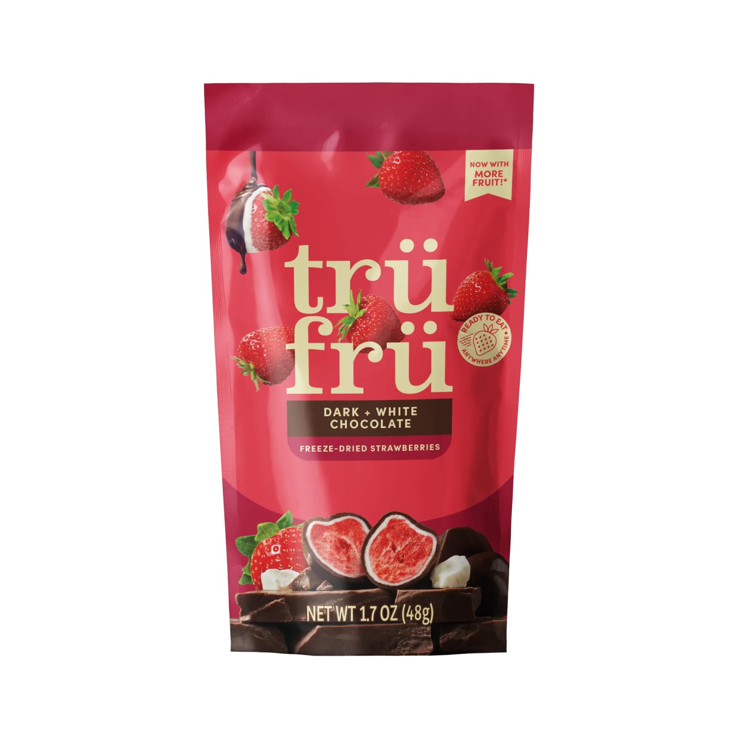 Tru Fru Hyper-Dried Grab & Go Strawberries In White & Dark Chocolate, 1.7 Oz, Total Qty 12 - Image 4