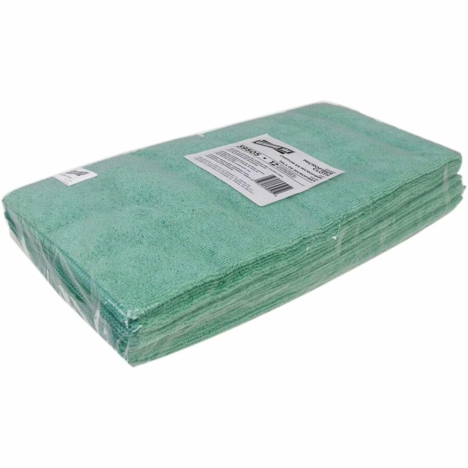 Genuine Joe General Purpose Microfiber Cloth - For Multipurpose - Cloth - 16in x 16in- Chemical Resistant, Oil-free, Lint-free - Green - 12 / Bag - Image 4