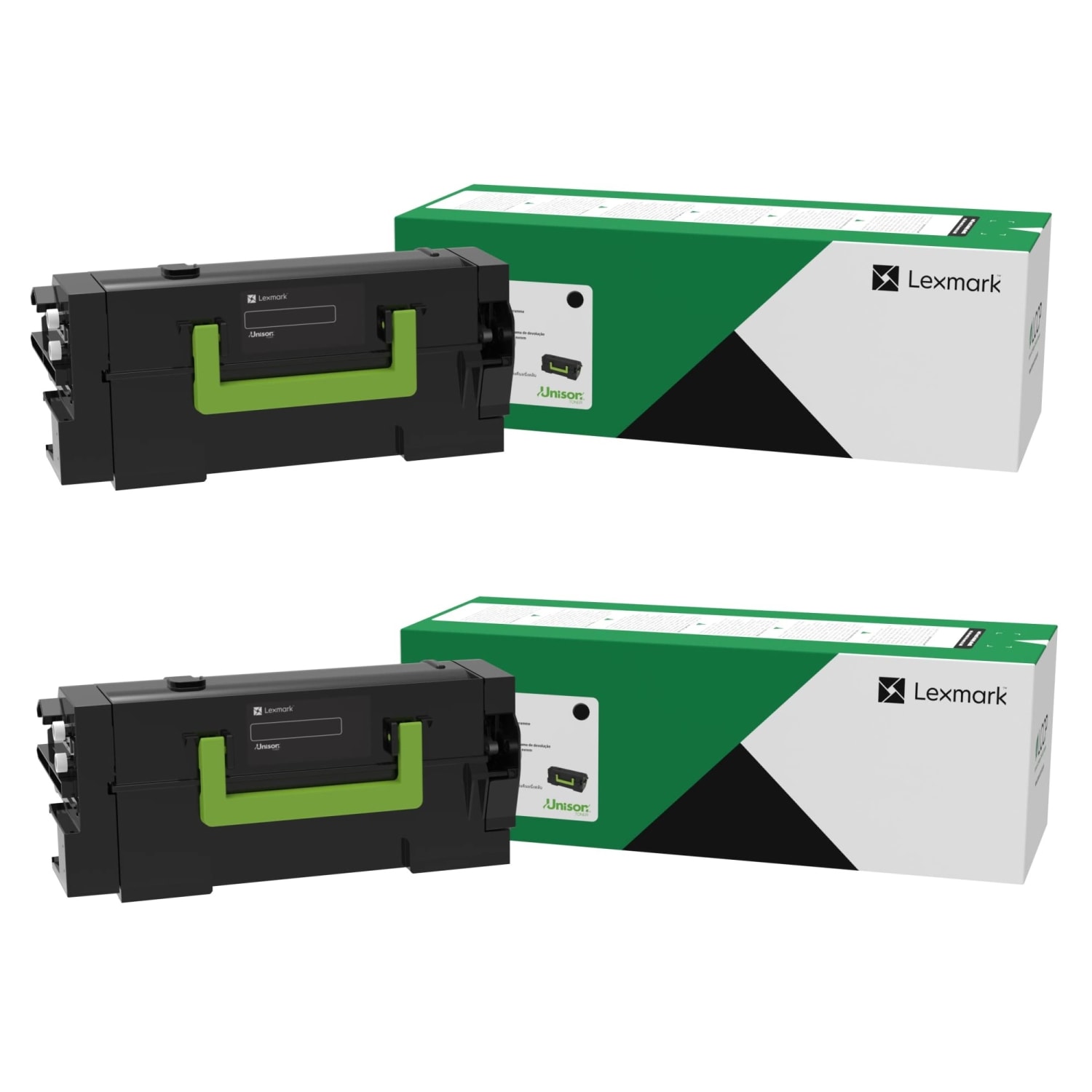 Lexmark 58D1H00 Black High Yield Return Program Toner Cartridges, Pack Of 2
