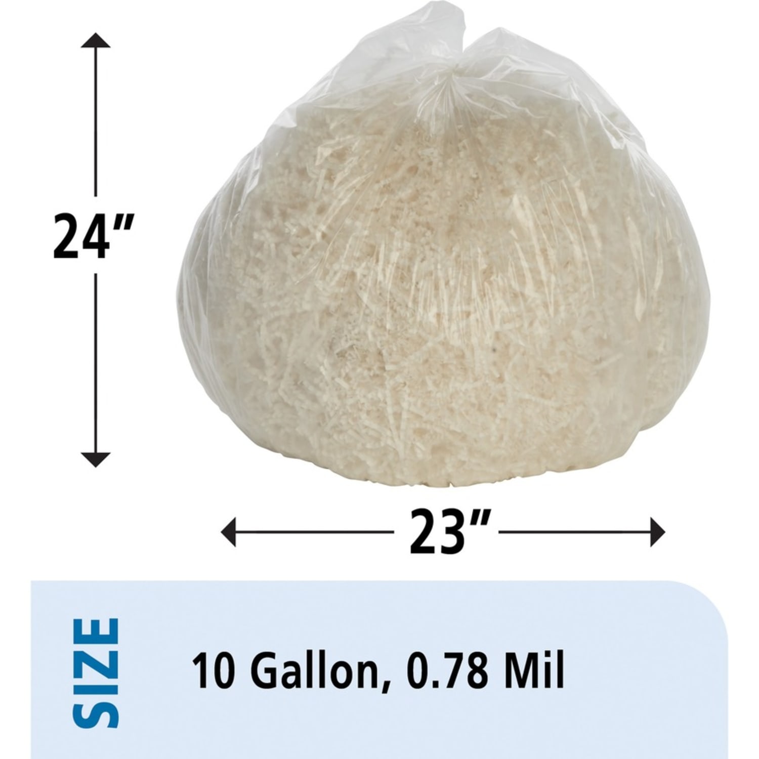 Skilcraft Maximum Performance Can Liners, 24in x 23in, Clear, Box Of 250 - Image 6