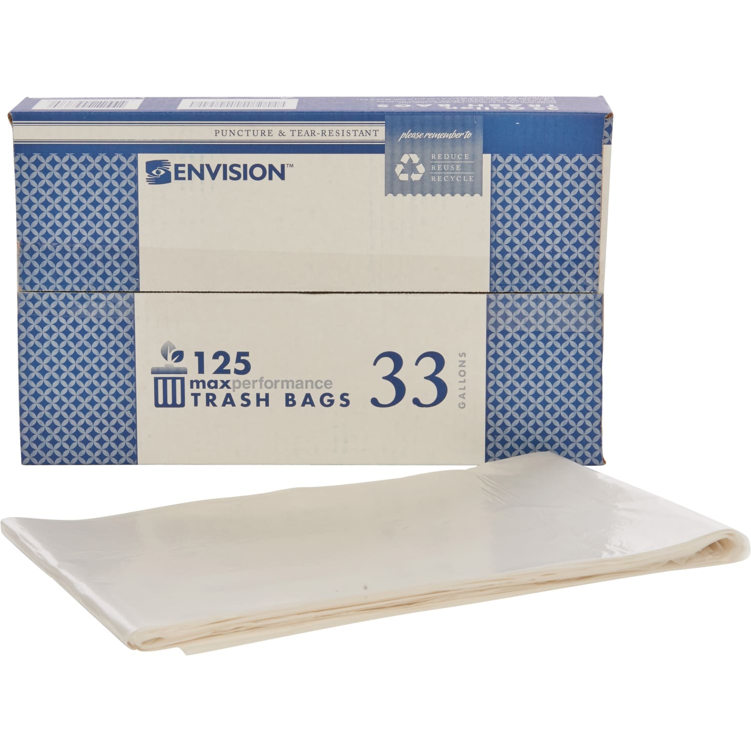 Skilcraft Maximum Performance Can Liners, 33in x 39in, Clear, Box Of 125 - Image 4