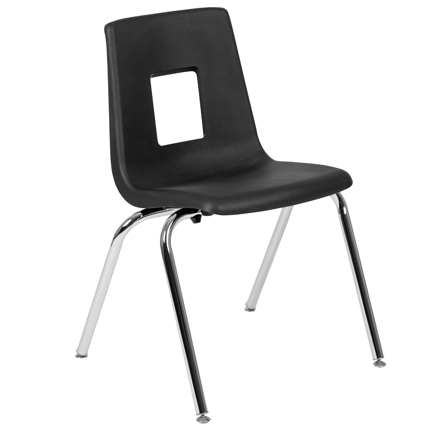 Flash Furniture Advantage Student Stacking School Chair BlackSilver ADVSSC18BLK PopularChairscom