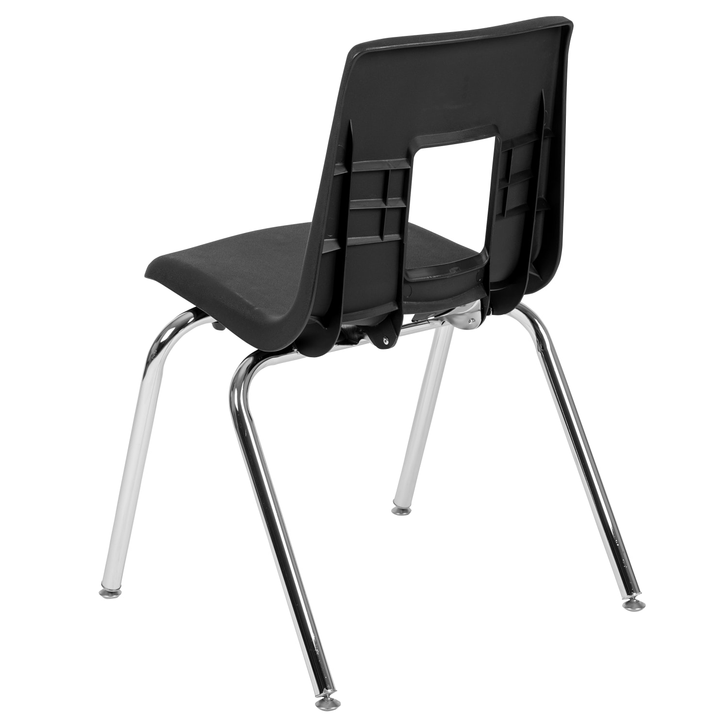 Flash Furniture Advantage Student Stacking School Chair BlackSilver ADVSSC18BLK PopularChairscom