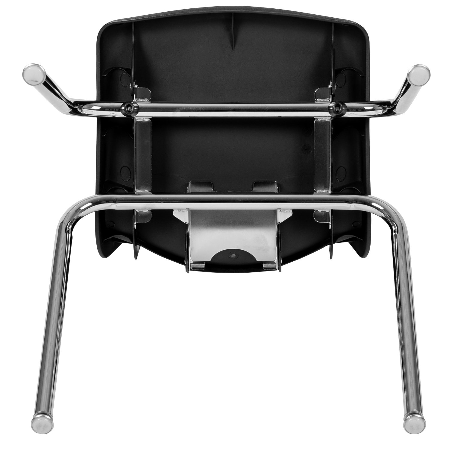 Flash Furniture Advantage Student Stacking School Chair BlackSilver ADVSSC18BLK PopularChairscom
