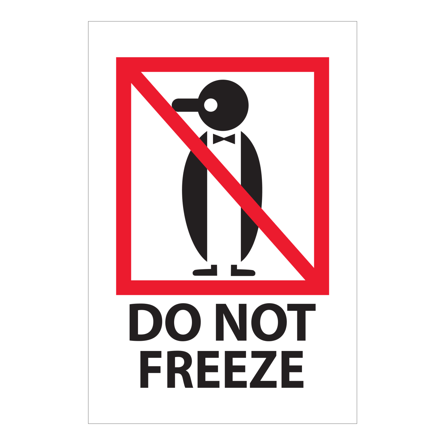 Tape Logic International Safe-Handling Labels, "Do Not Freeze", IPM506, Rectangle, 4in x 6in, Multicolor, Roll Of 500 Labels