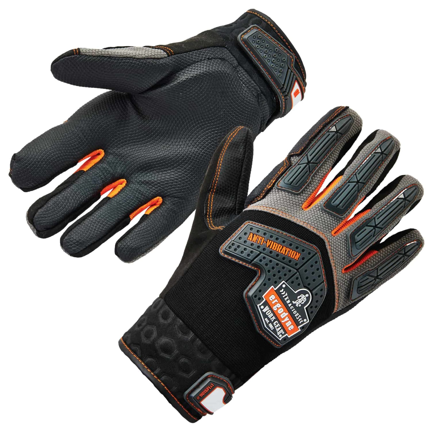 Ergodyne ProFlex 9015F(x) Certified Anti-Vibration Gloves With DIR Protection, Large, Black