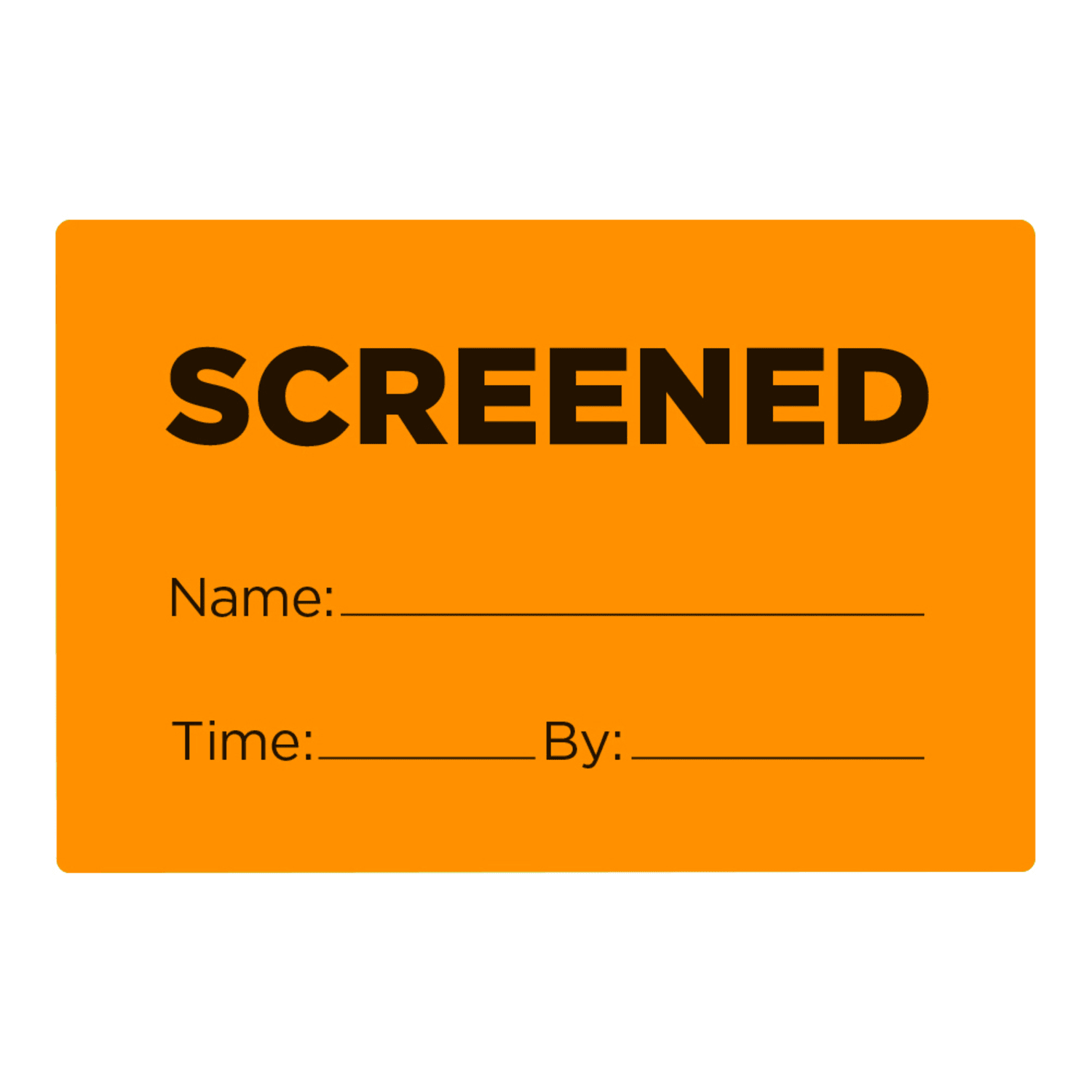 COSCO Pre-Printed Labels, Screened, 2in x 3in, Fluorescent Orange, Pack Of 100 Labels