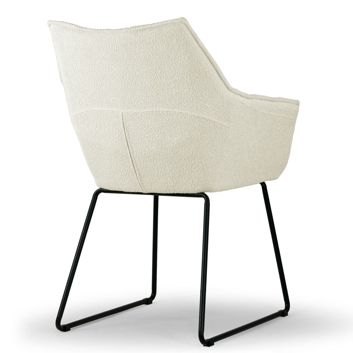 Glamour Home Amna Boucle Accent Arm Chairs With Metal Legs, Cream, Set Of 2 Chairs - Image 7