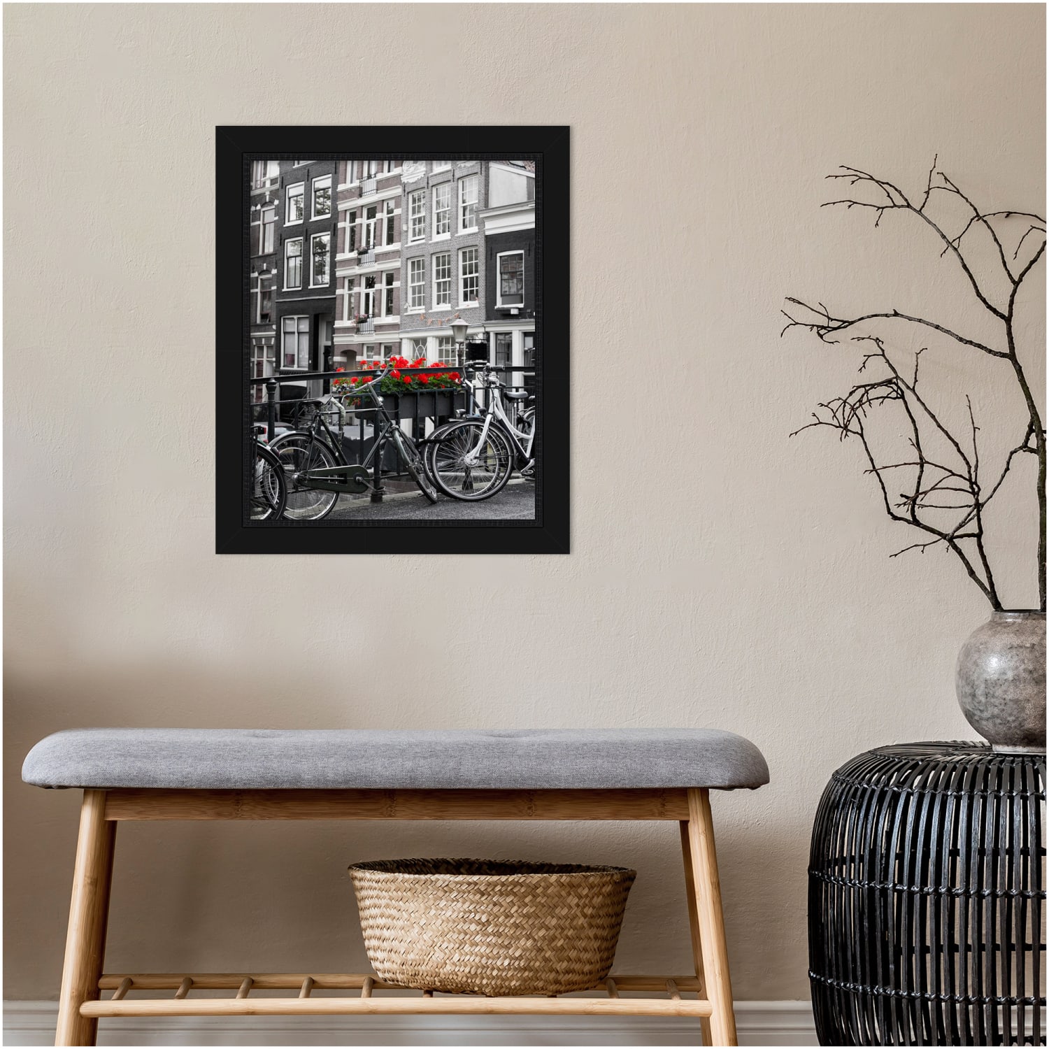 Amanti Art Picture Frame, 23in x 19in, Matted For 16in x 20in, Avon Black - Image 5