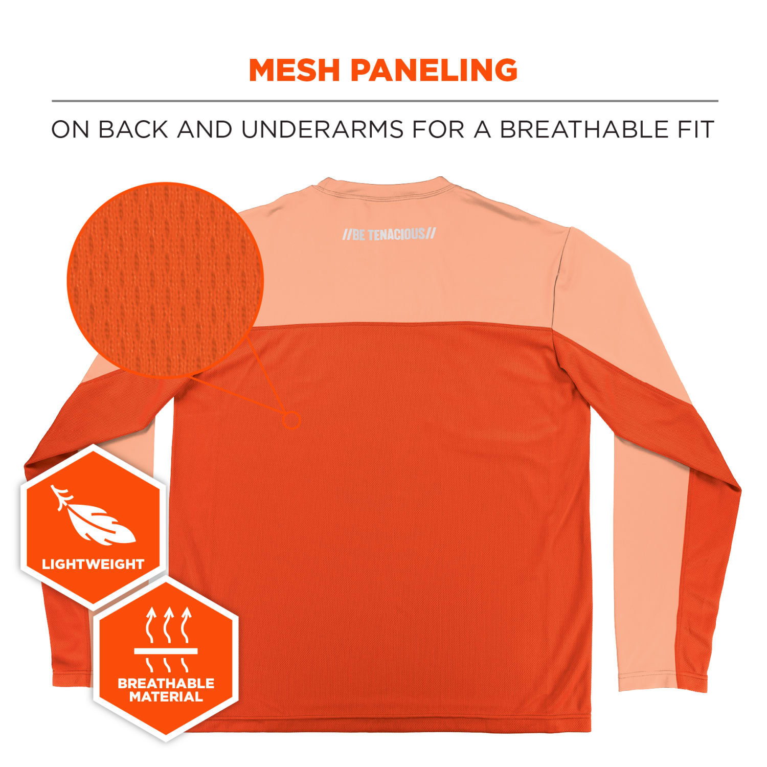 Ergodyne Chill-Its 6689 Cooling Long Sleeve Sun Shirt With UV Protection, 3XL, Orange - Image 6
