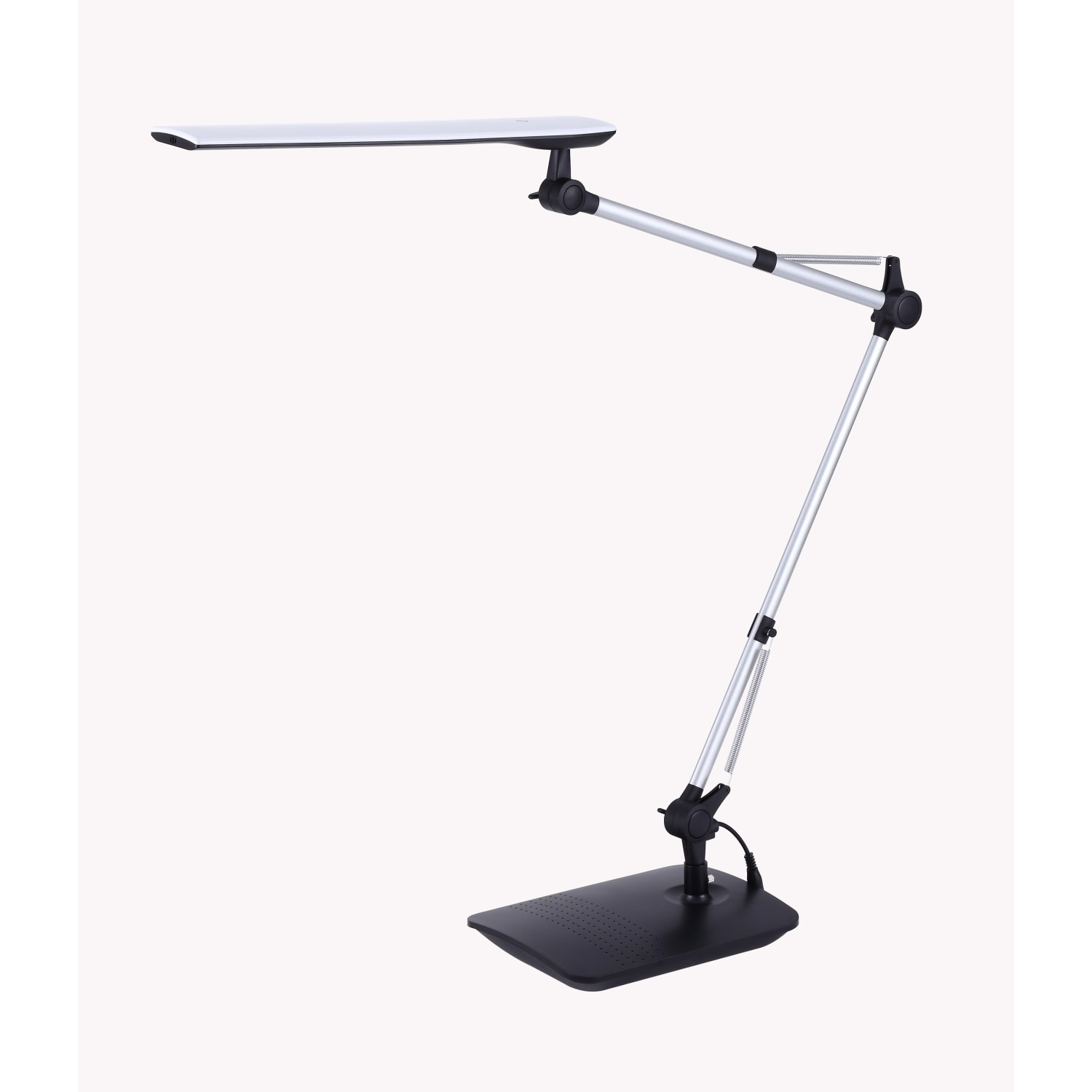 Bostitch Dual-Swing Arm LED Desk Lamp, 49inH, Black