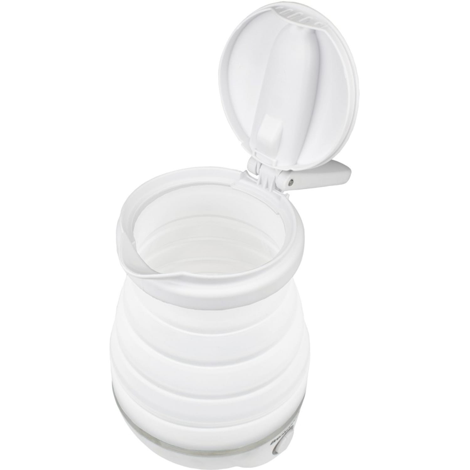 Brentwood KT-1508W Dual-Voltage 0.8 L Stainless-Steel Collapsible Travel Kettle, White - Image 5