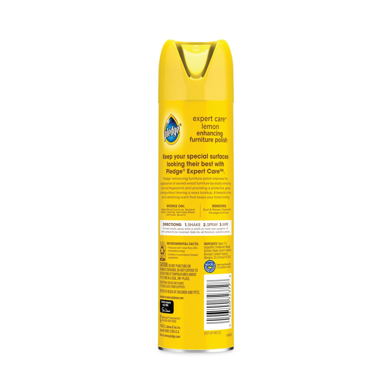 Pledge Expert Care Enhancing Polish - 9.7 fl oz (0.3 quart) - Lemon Scent - Yellow - 6 / Carton - Image 5
