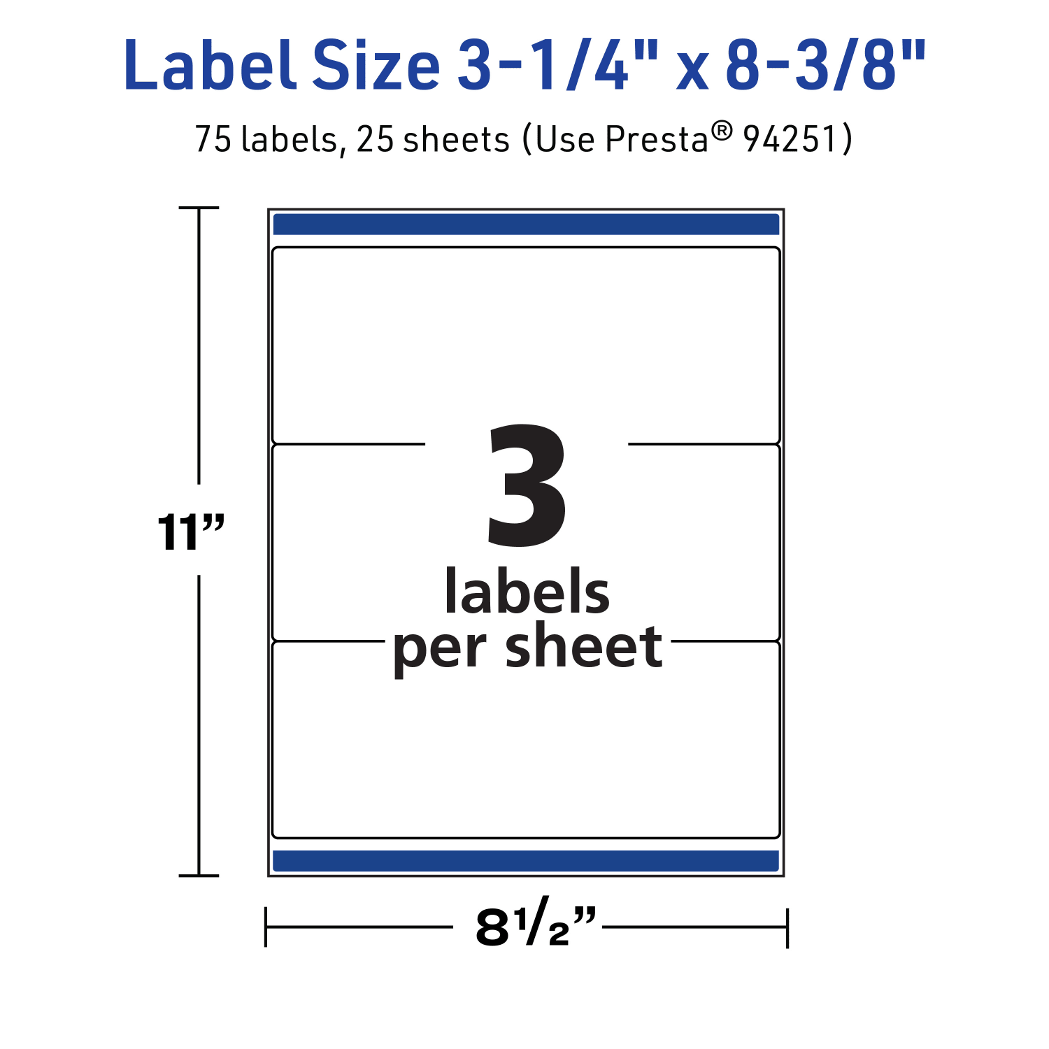 Avery TrueBlock Labels With Sure Feed, 94251-TWMP25, Rectangle, 3-1/4in x 8-3/8in, Matte White, Pack Of 75 - Image 6