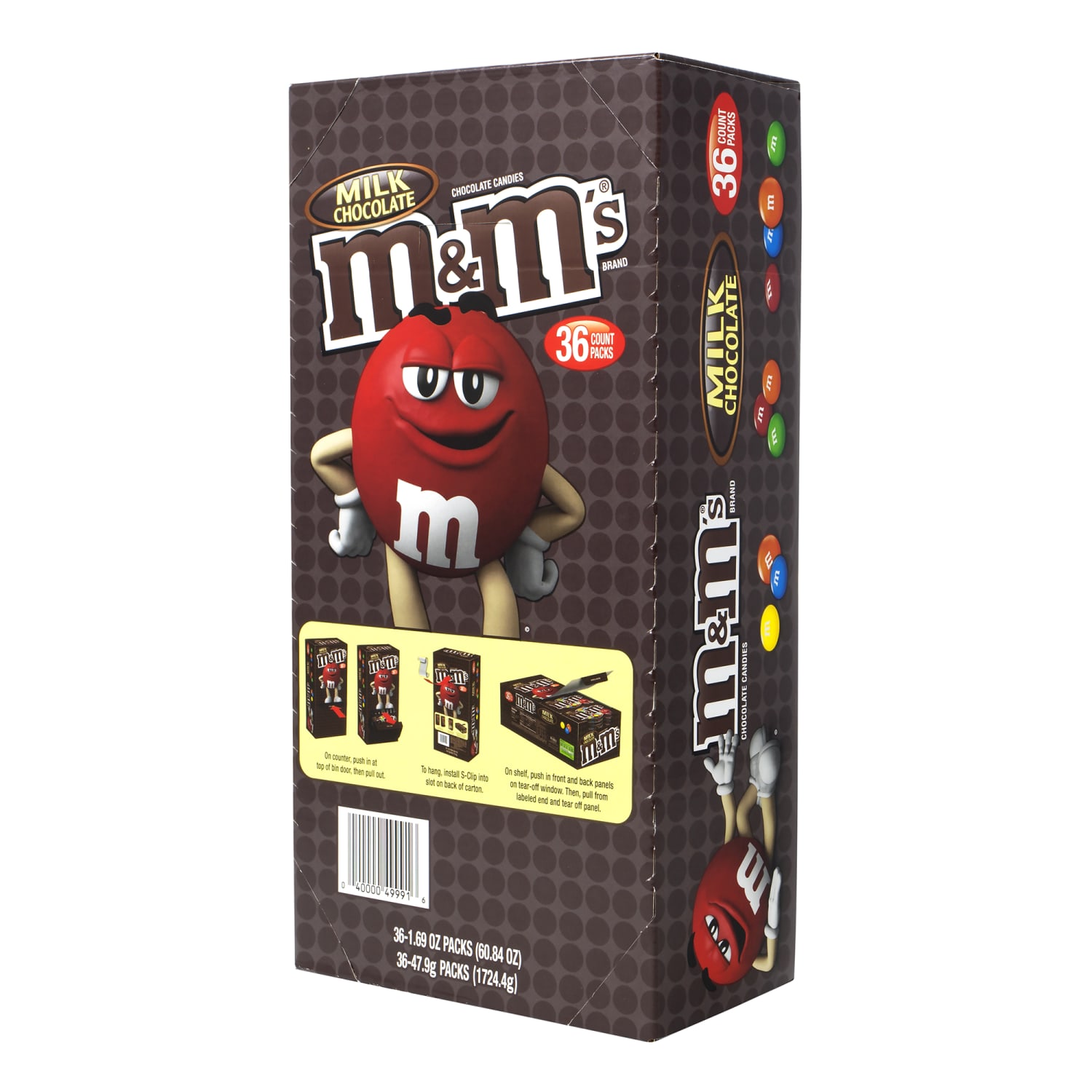 M&Ms Milk Chocolate Candies, 1.69 Oz, Pack Of 36 Bags - Image 5