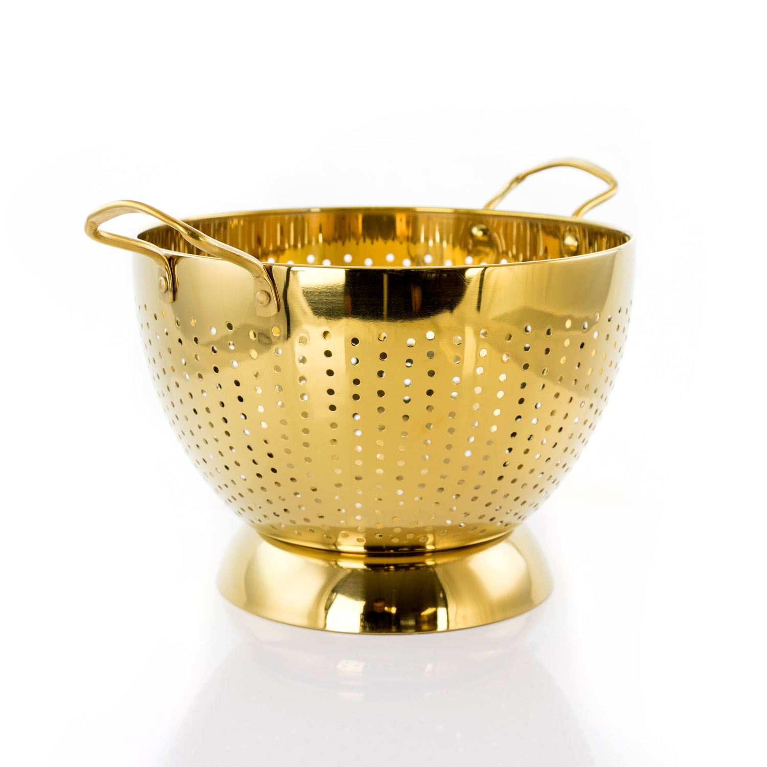Gibson Home Rose Hue Stainless Steel Colander, 5 Qt, Gold - Image 6