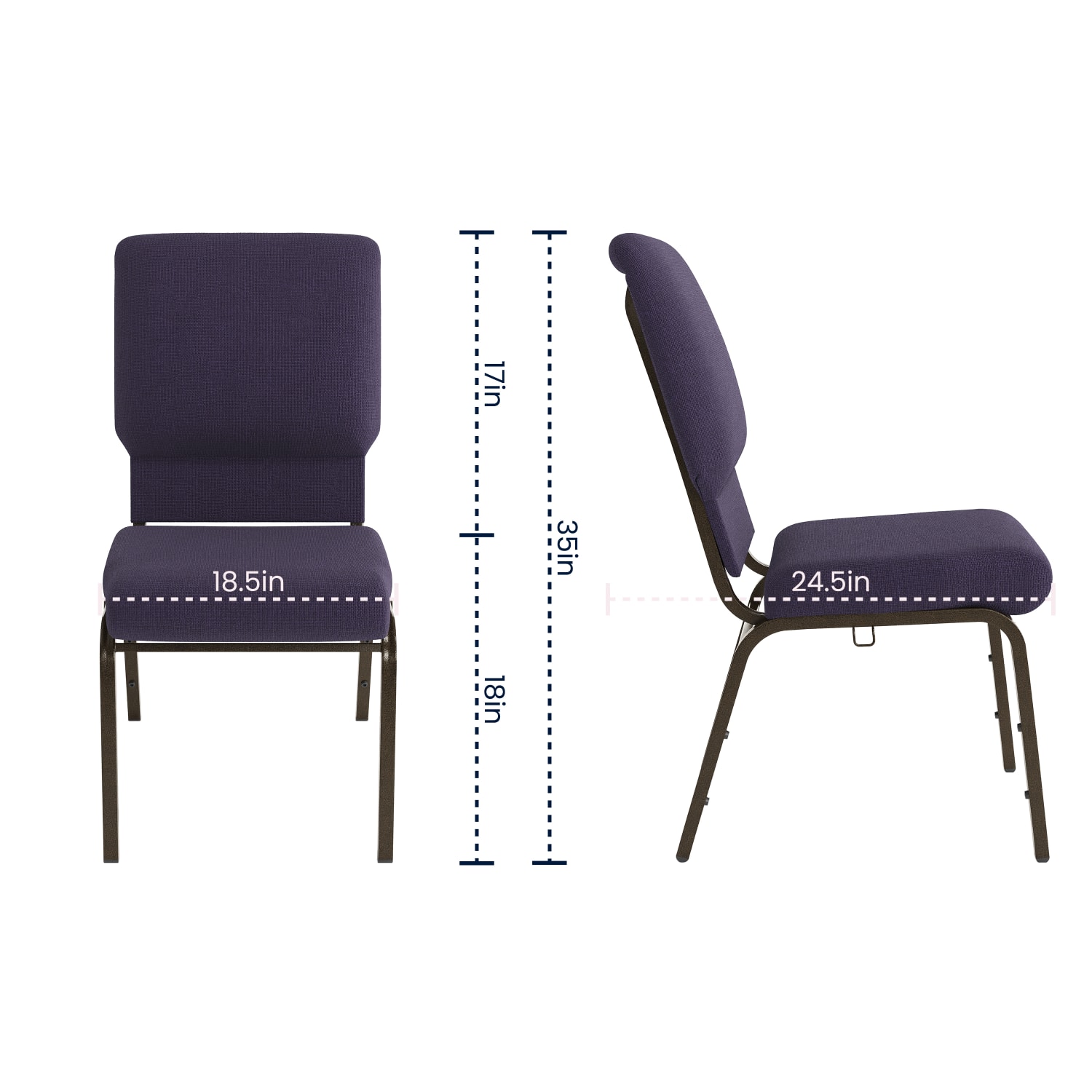 Flash Furniture Advantage Church Chair EggplantGold Vein PopularChairscom