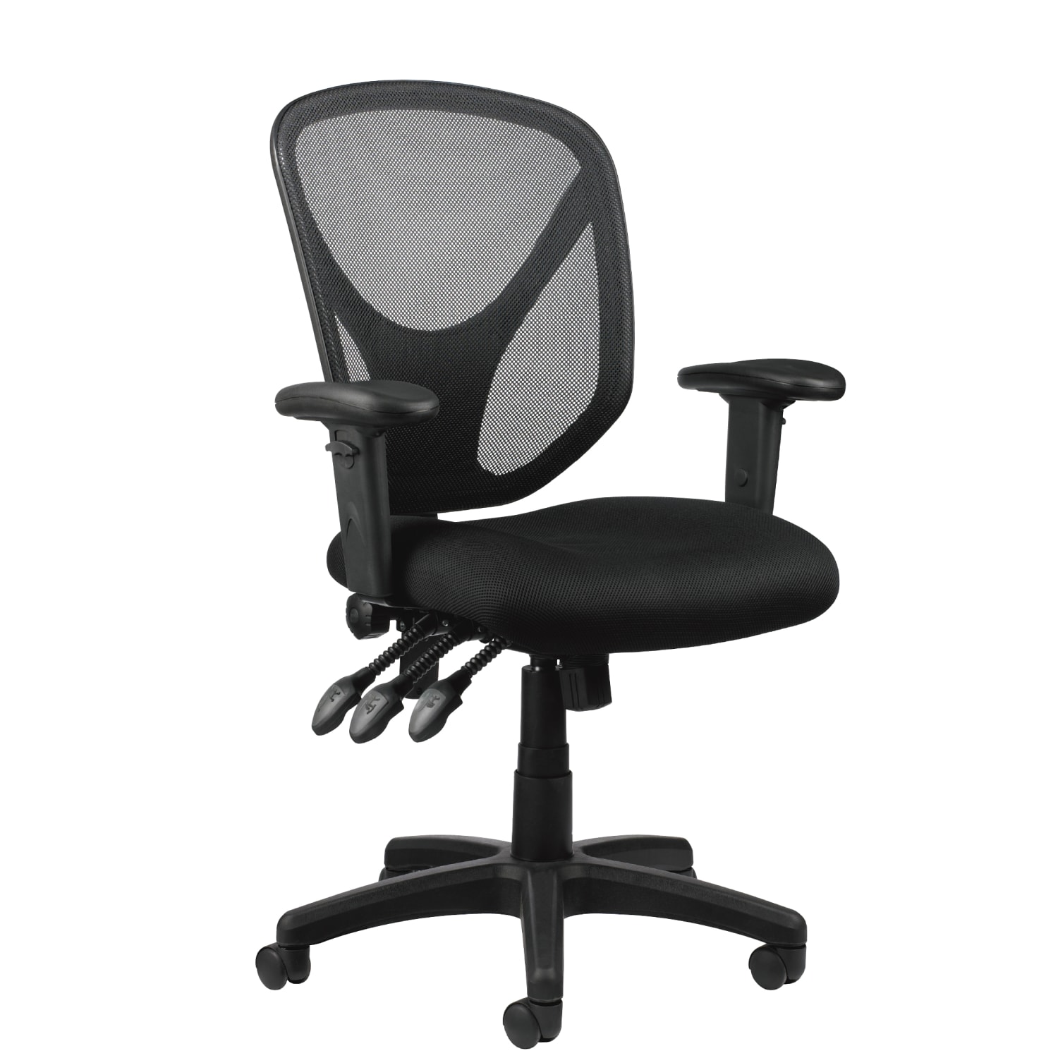 Realspace MFTC 200 Ergonomic Mesh Mid Back Task Office Chair Black BIFMA Compliant PopularChairscom