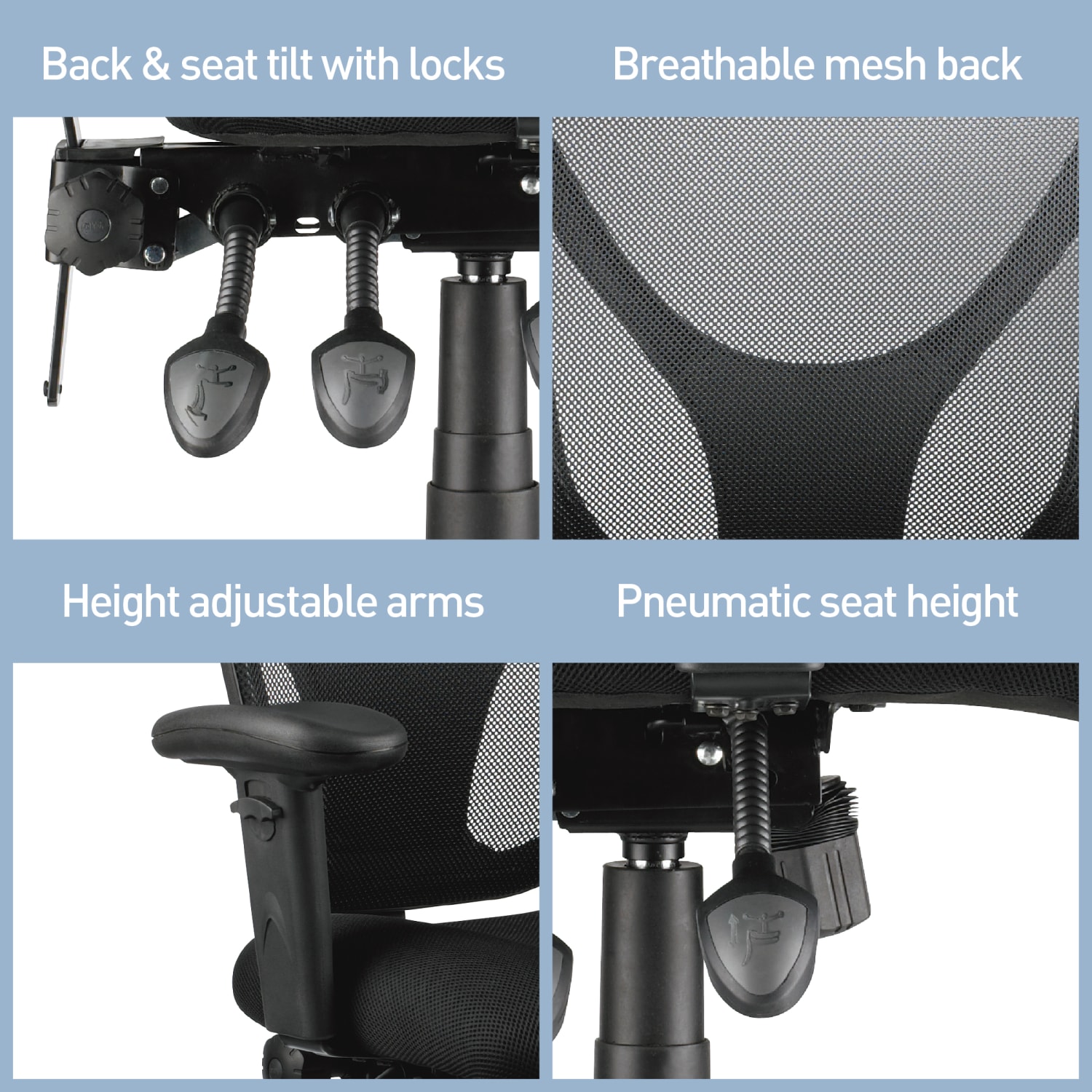 Realspace MFTC 200 Ergonomic Mesh Mid Back Task Office Chair Black BIFMA Compliant PopularChairscom
