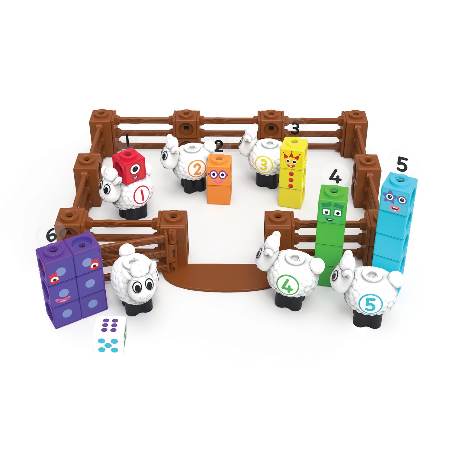 Hand2Mind MathLink Cubes Activity Set Numberblocks Sheep Farm, Multicolor, Pre-K - 1 - Image 3