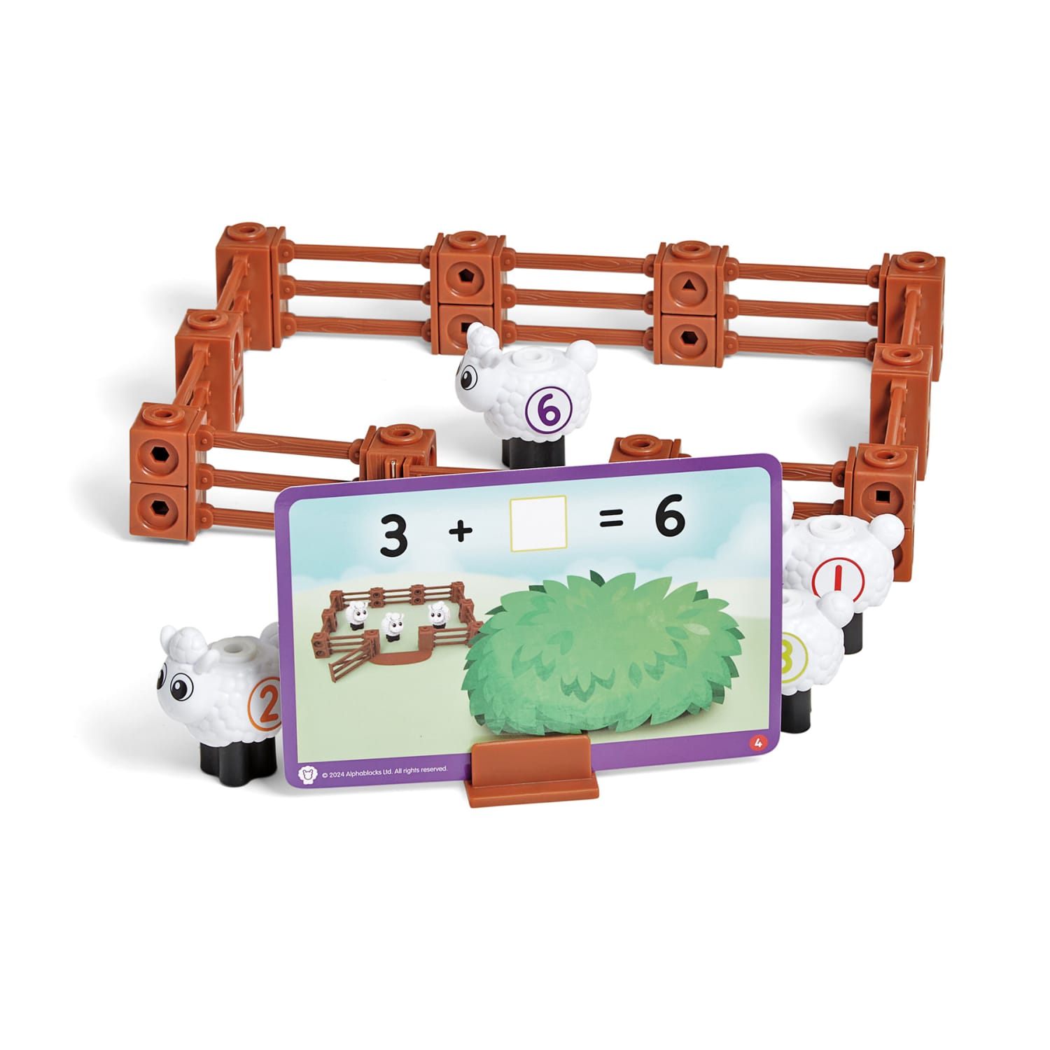 Hand2Mind MathLink Cubes Activity Set Numberblocks Sheep Farm, Multicolor, Pre-K - 1 - Image 4