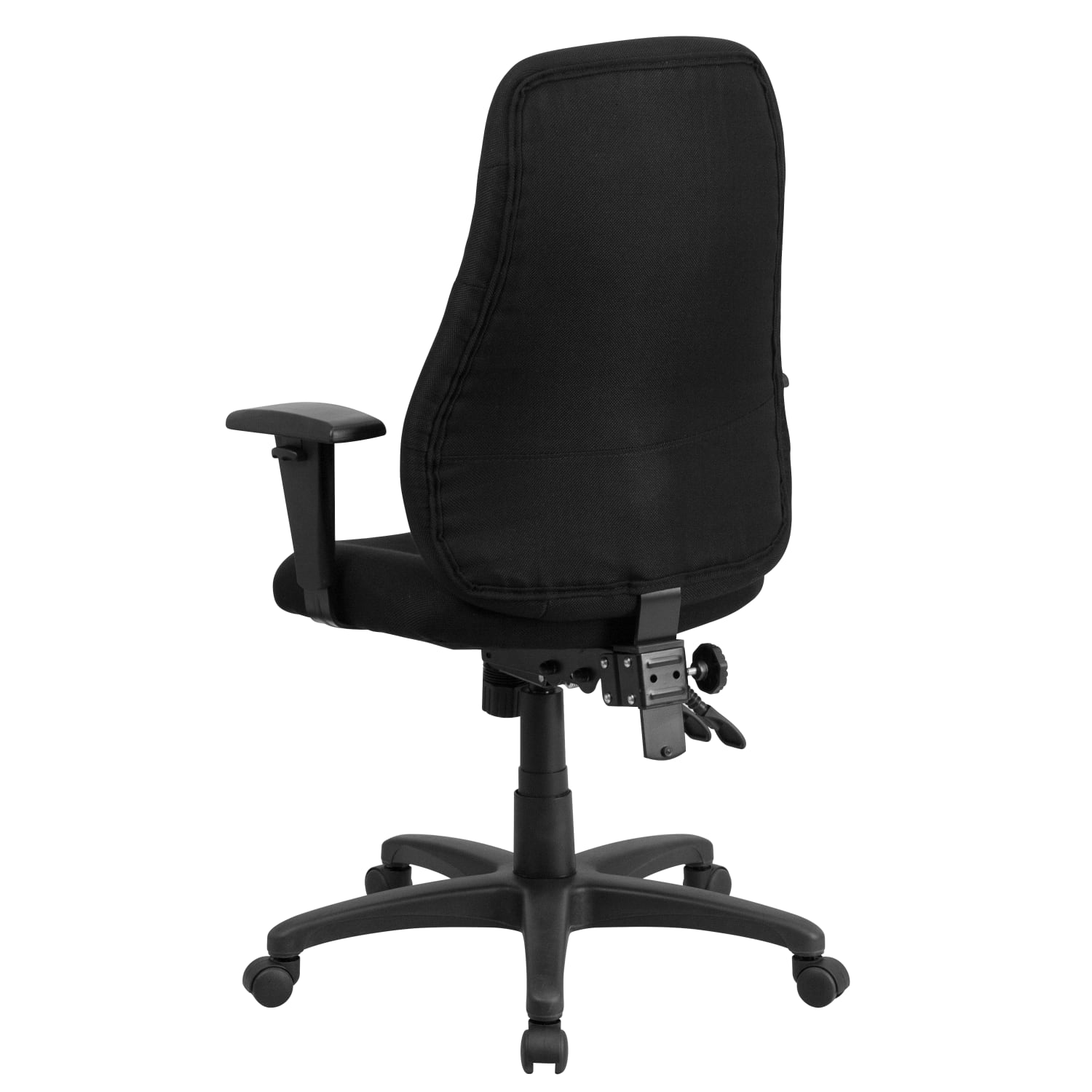 Flash Furniture Fabric High Back Multifunctional Ergonomic Swivel Chair With Adjustable Armrests Black PopularChairscom