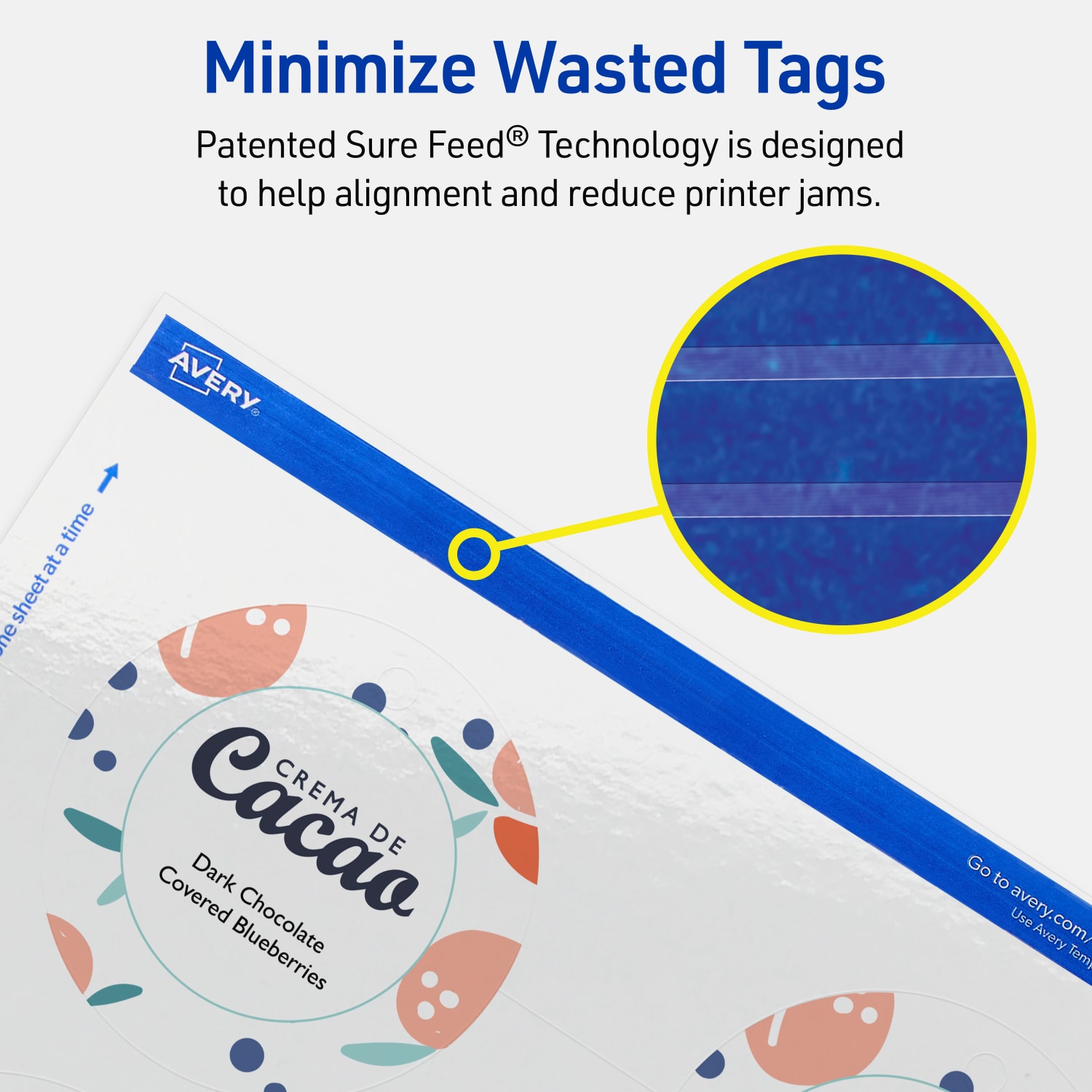 Avery Printable Tags With Sure Feed Technology, Print-To-The-Edge, 3in, Glossy White, Pack Of 150 - Image 5