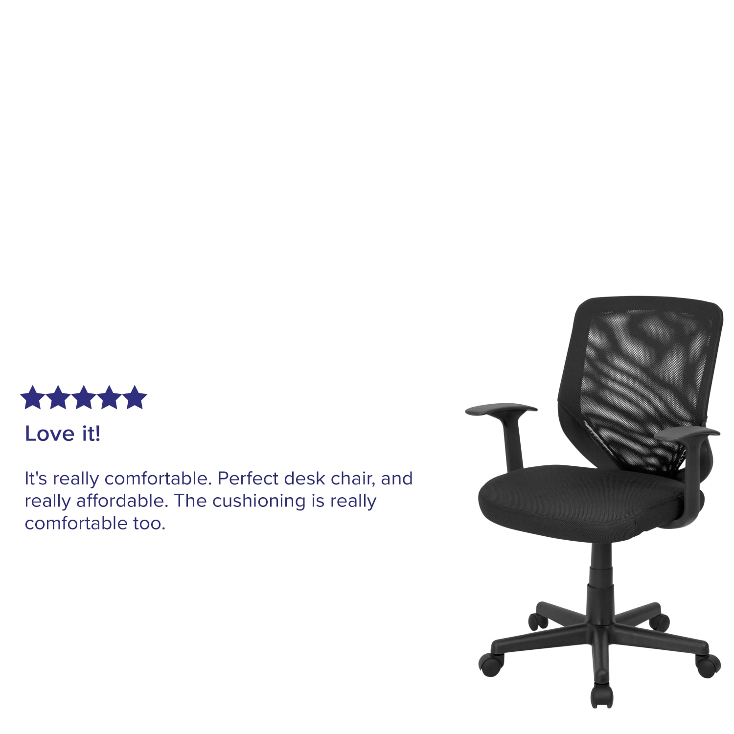 Flash Furniture Norris Mesh Mid Back Swivel Task Chair Black PopularChairscom