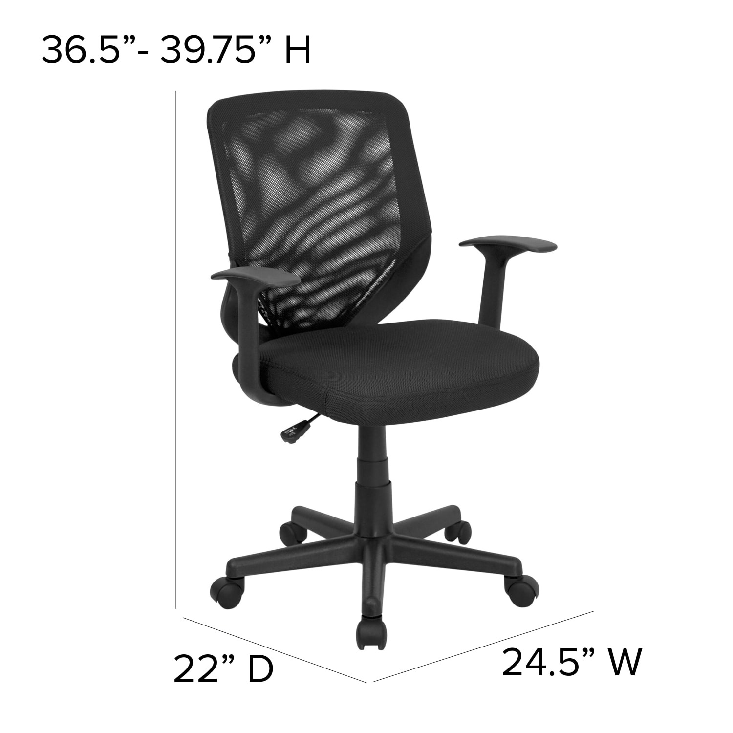 Flash Furniture Norris Mesh MidBack Swivel Task Chair Black PopularChairscom Flash Furniture Norris Mesh Mid Back Swivel Task Chair Black PopularChairscom