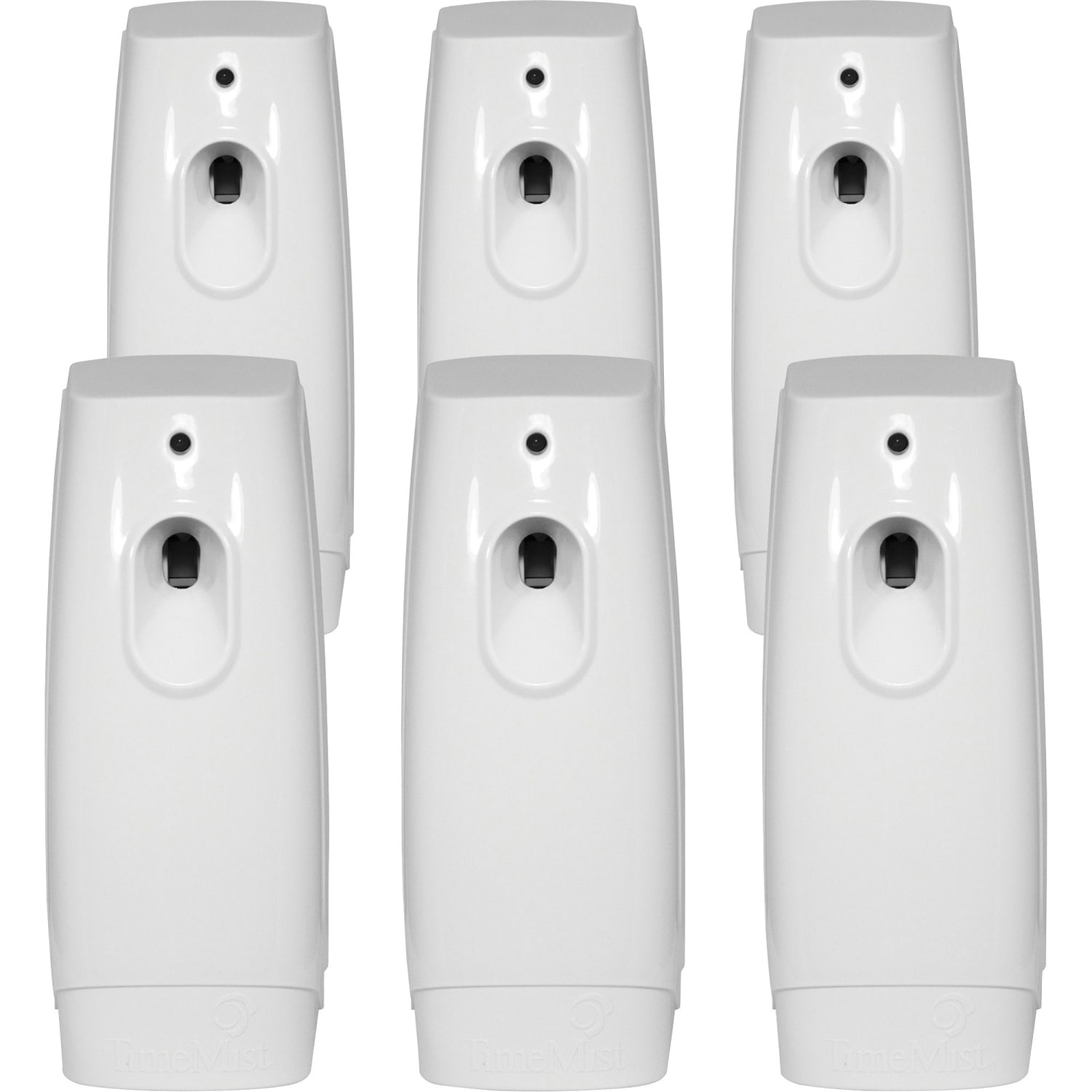 TimeMist Classic Metered Aerosol Dispenser - 0.25 Hour Medium - 30 Day Refill Life - 6000 ft3 Coverage - 2 x AA Battery - 6 / Carton - White - Image 3