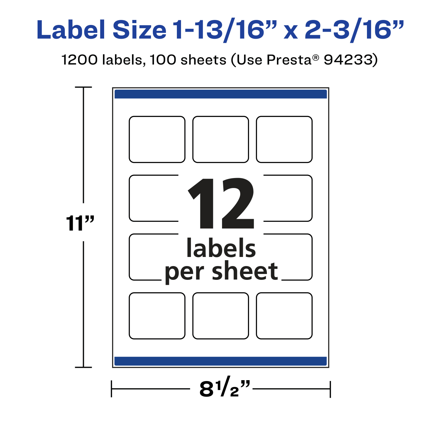 Avery Permanent Labels With Sure Feed, 94233-CMF100, Rectangle, 1-13/16in x 2-3/16in, Matte Clear, Pack Of 1,200 - Image 6
