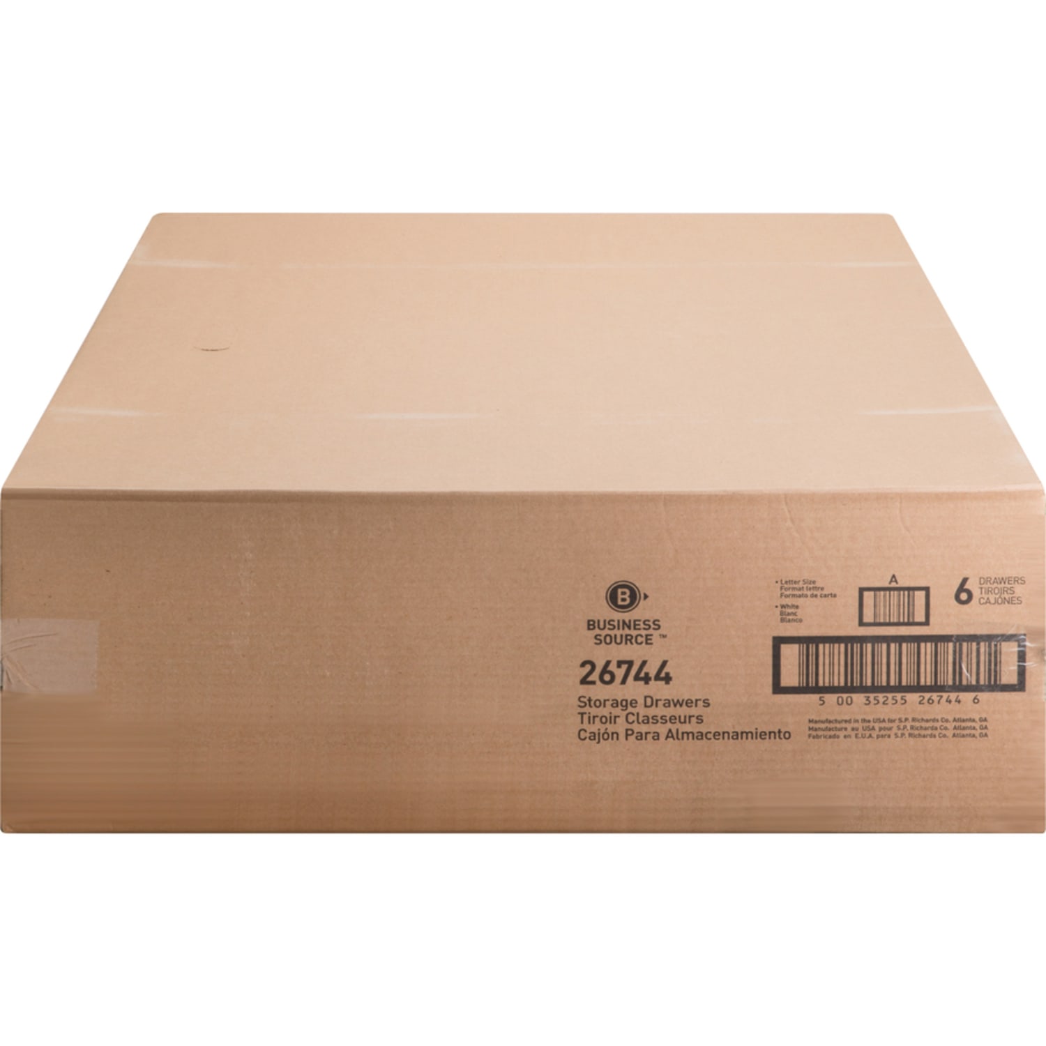 Business Source Stackable Storage File Drawer, Letter Size, 12 1/4in x 23 1/2in x 10 1/4in , White, 6 Box - Image 5