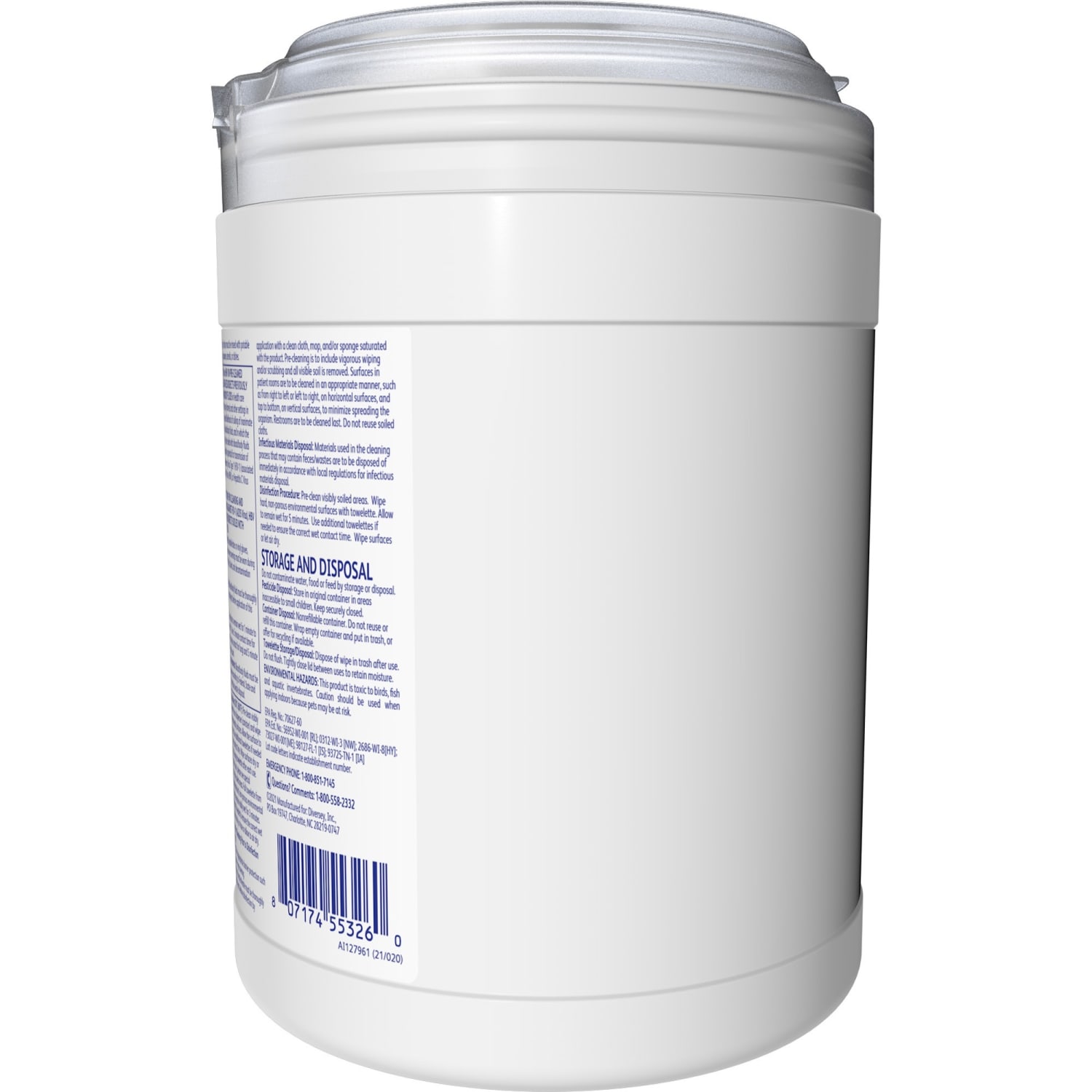 Diversey Oxivir Tb Disinfectant Cleaner Wipes, Ready-To-Use, 28.80 oz, 160 Wipes, 4 Per Carton - 101105152 - Image 4