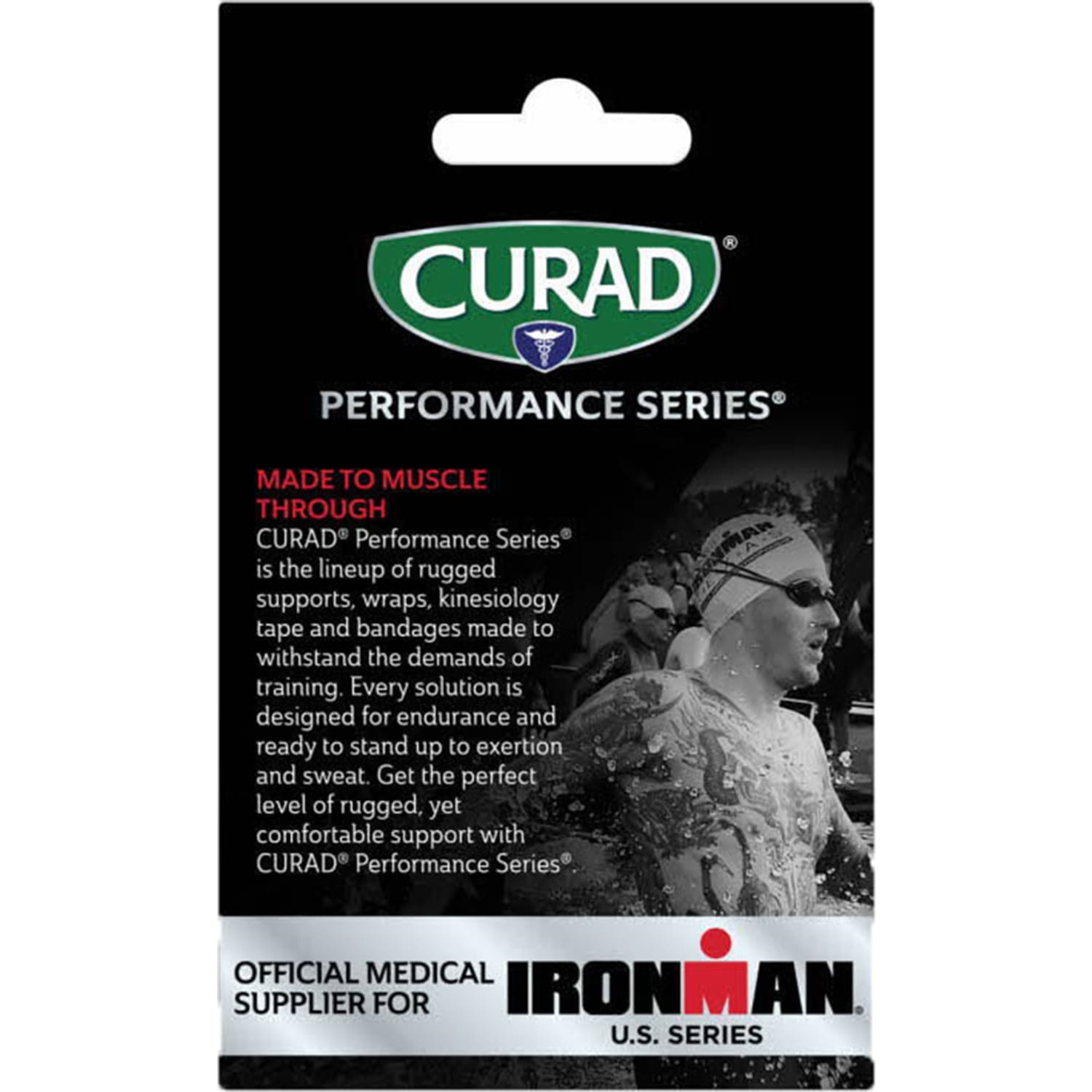 CURAD IRONMAN Performance Series Sports Tape, 1-1/2in x 10 Yd, White