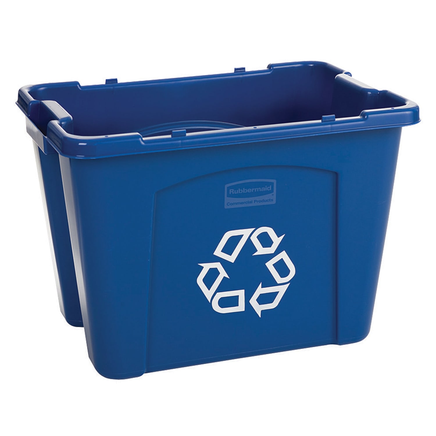 Rubbermaid Computer Paper Collection "We Recycle" Container, 14 Gallons, 13 1/2inH x 20inW x 15inD, Blue - Image 3