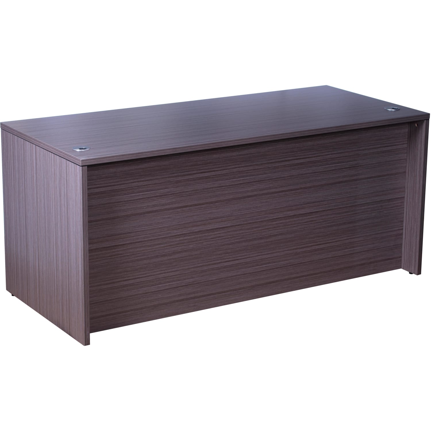 Boss Office Products Holland Series Executive U-Shaped Desk With File Storage Pedestal And Hutch, Driftwood - Image 3
