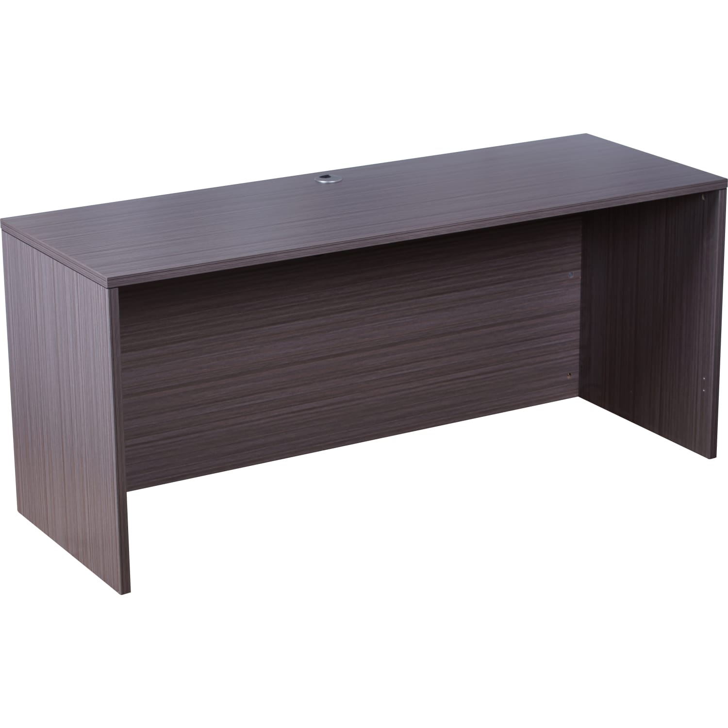 Boss Office Products Holland Series Executive U-Shaped Desk With File Storage Pedestal And Hutch, Driftwood - Image 5