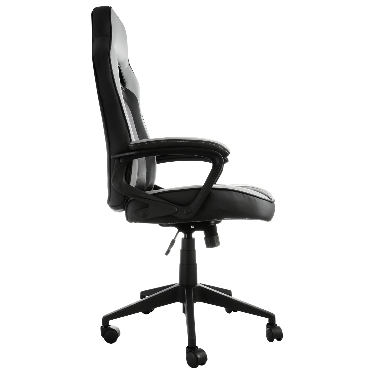 Elama Faux Leather High Back Adjustable Office Chair GrayBlack PopularChairscom