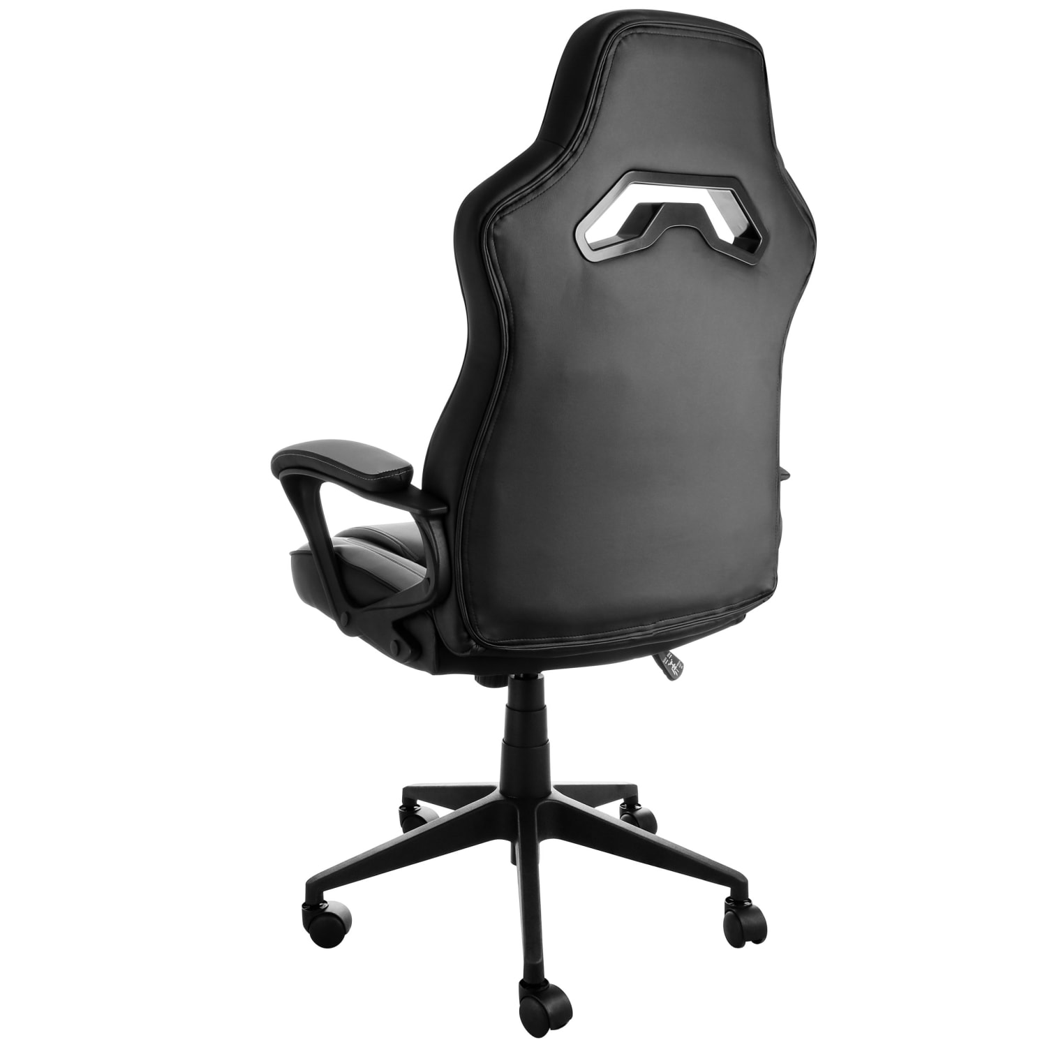 Elama Faux Leather High Back Adjustable Office Chair GrayBlack PopularChairscom
